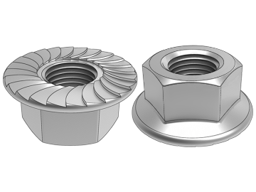 GB6177.2 Hexagon flange nut cum dentibus floriferis cum dentibus subtilibus (dentibus non-lapsus)