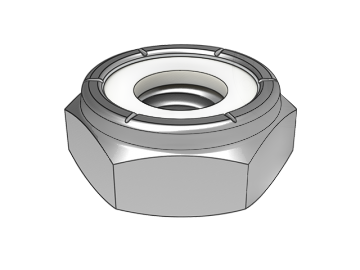 ASME B18.16.6.8 NTM genus album non-metallicis insertum cincinno hexagonali tenui nut